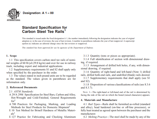 ASTM A 1 – 00 pdf free download