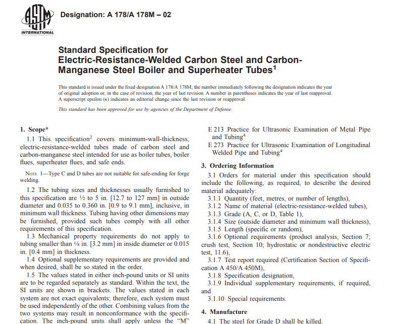 Astm A 178 A 178M – 02 pdf free download