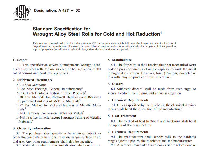 Astm A 427 – 02 pdf free download