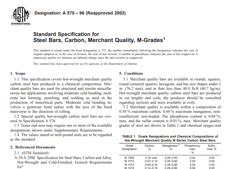 Astm A 575 – 96 (Reapproved 2002) pdf free download