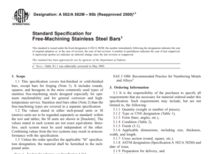 Astm A 582 A 582M – 95b (Reapproved 2000)e1 pdf free