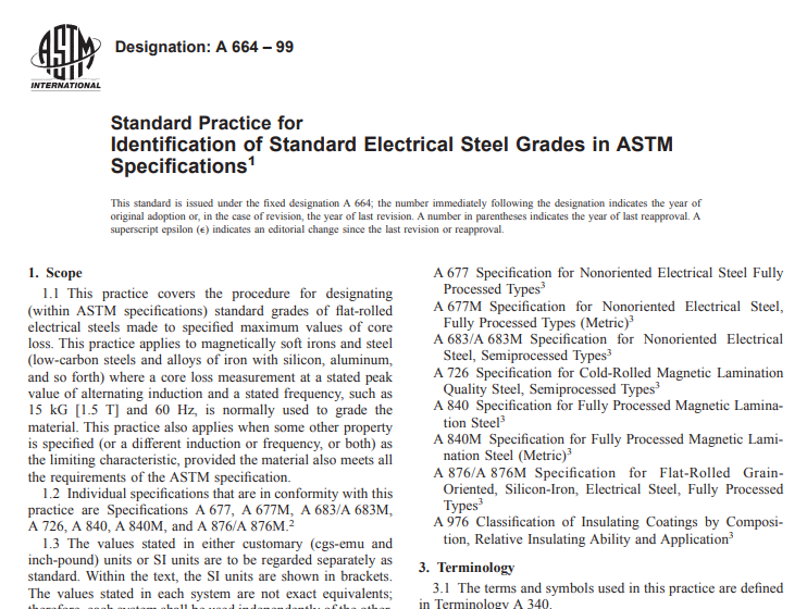 Astm A 664 – 99 pdf free download