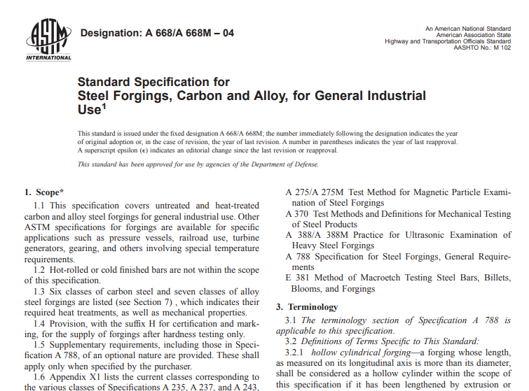 Astm A 668/A 668M – 04 pdf free download