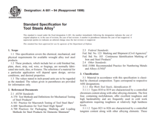 Astm A 681 – 94 (Reapproved 1999) pdf free download