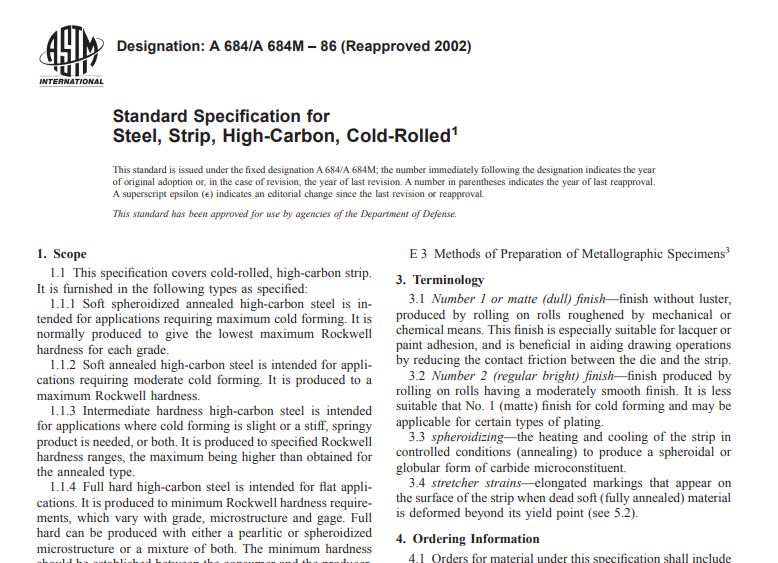 Astm A 684 A 684M – 86 (Reapproved 2002) pdf free download