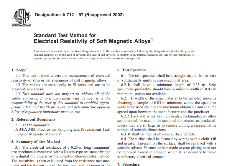 Astm A 712 – 97 (Reapproved 2002) pdf free download