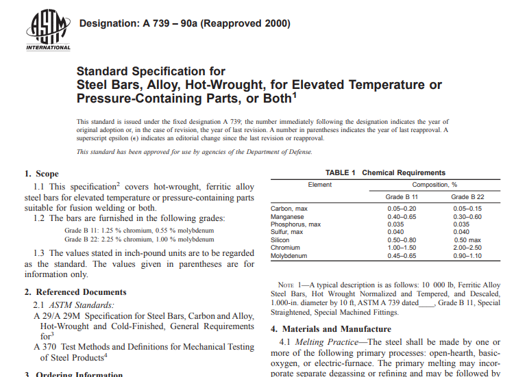 Astm A 739 – 90a (Reapproved 2000) pdf free download