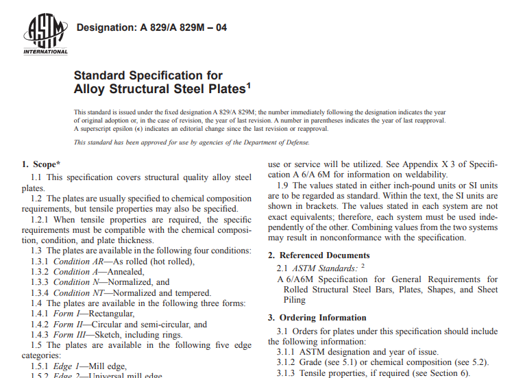 Astm A 829/A 829M – 04 pdf free download