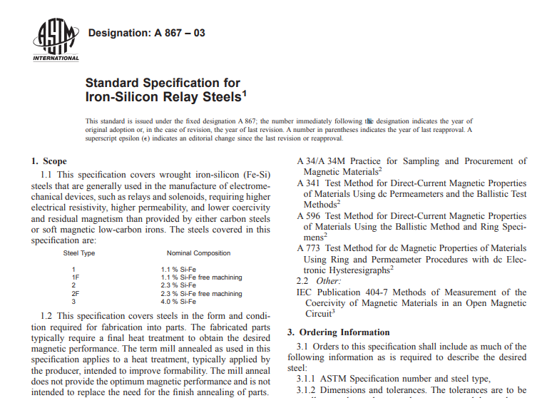 Astm A 867 – 03 pdf free download