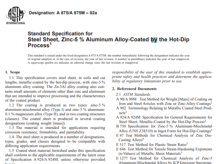 Astm A 875/A 875M – 02a pdf free download
