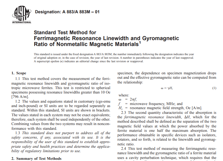 Astm A 883/A 883M – 01 pdf free download