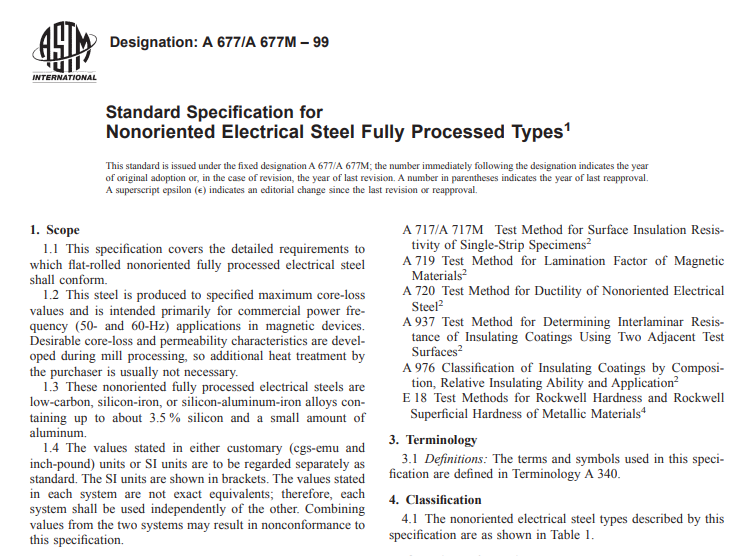AstmA 677/A 677M – 99 pdf free download