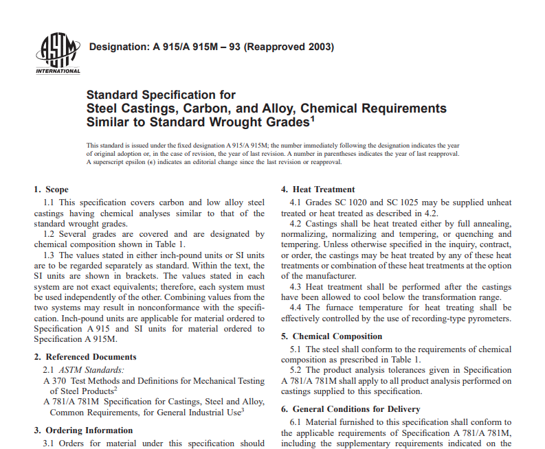 Astm A 915 A 915M – 93 (Reapproved 2003) pdf free download