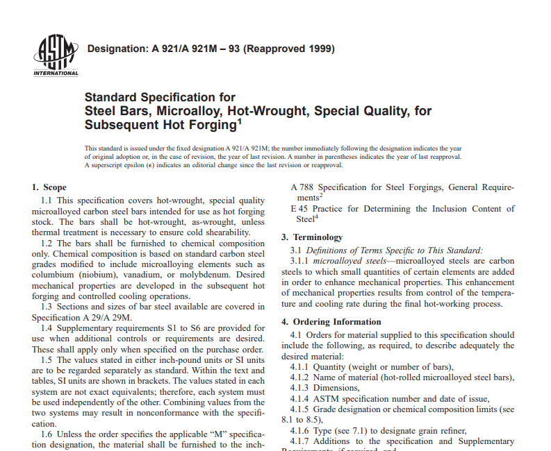 Astm A 921/A 921M – 93 (Reapproved 1999) pdf free download