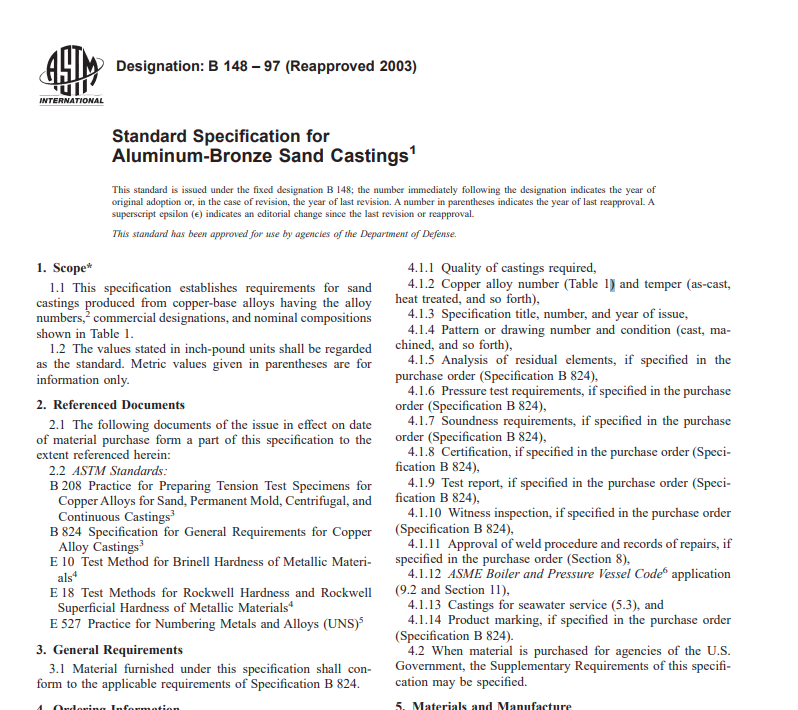 Astm B 148 – 97 (Reapproved 2003) Pdf free download
