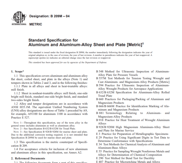 Astm B 209M – 04 Pdf Free Download