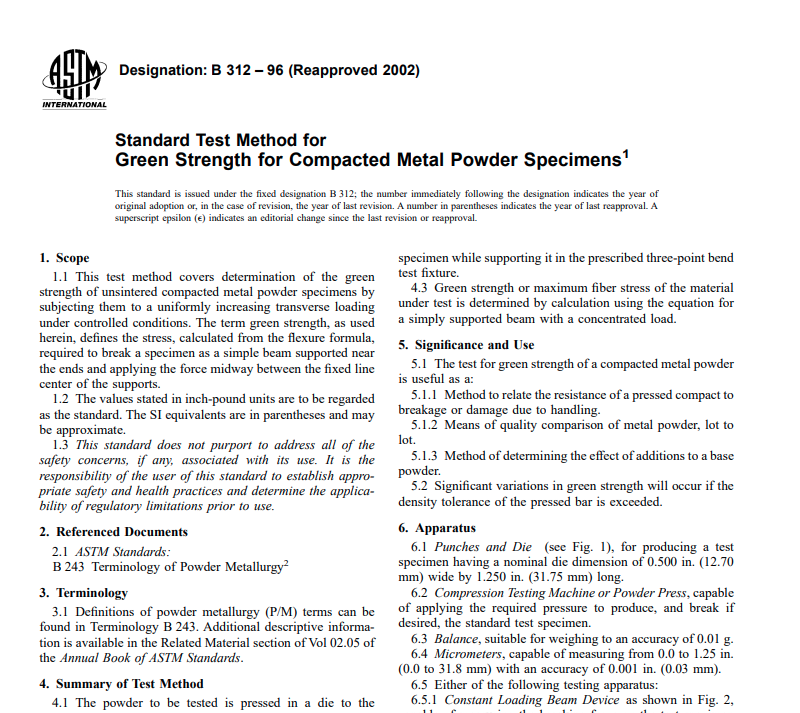 Astm B 312 – 96 (Reapproved 2002) Pdf free download