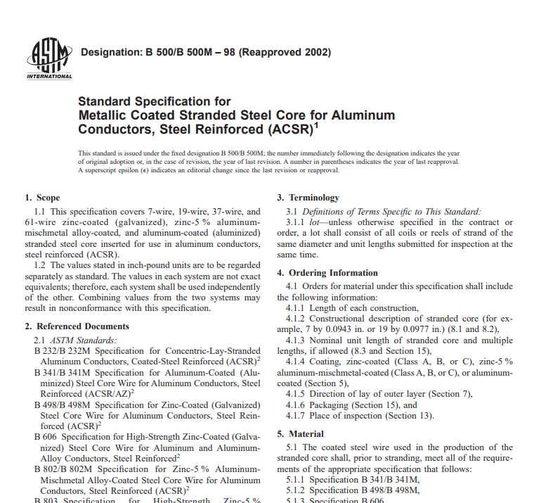 Astm  B 500/B 500M – 98 (Reapproved 2002) Pdf free download