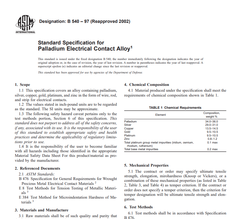 Astm B 540 – 97 (Reapproved 2002) Pdf free downlaod