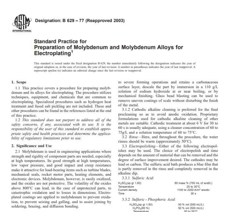 Astm B 629 – 77 (Reapproved 2003) Pdf Free Download – Civil Eng