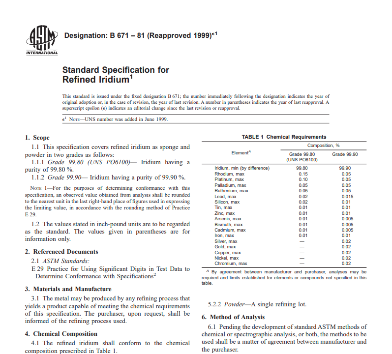 Astm B 671 – 81 (Reapproved 1999)e Pdf free download
