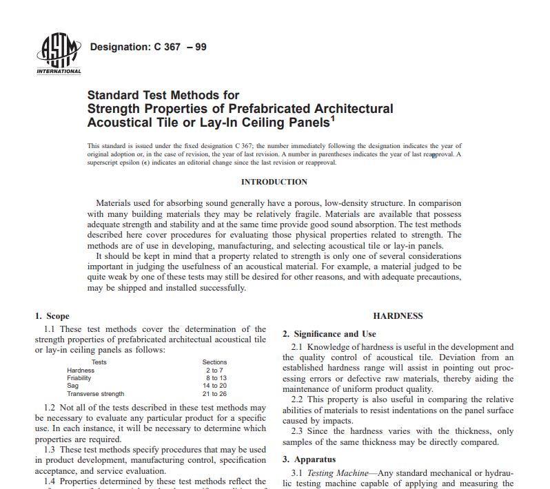 Astm C 367 – 99  pdf free download