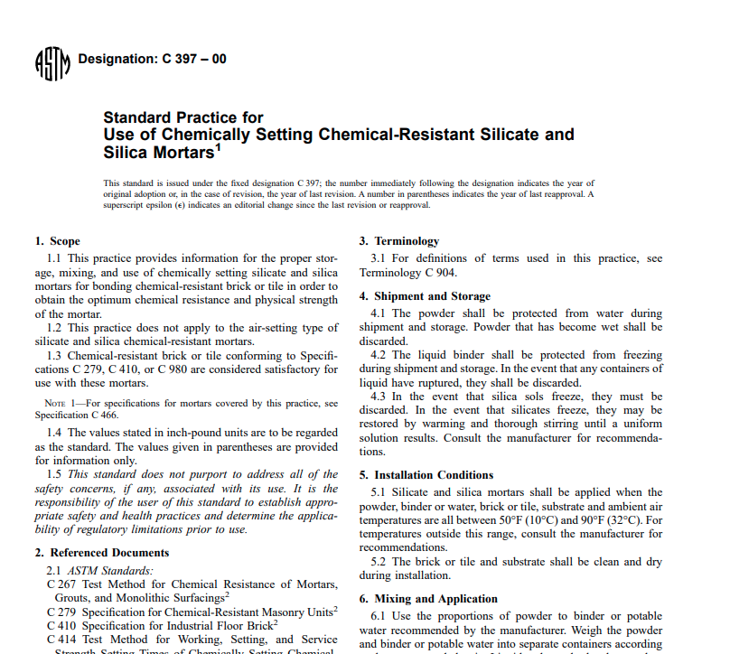 Astm C 397 – 00 pdf free download