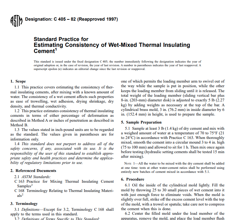 Astm C 405 – 82 (Reapproved 1997) pdf free download