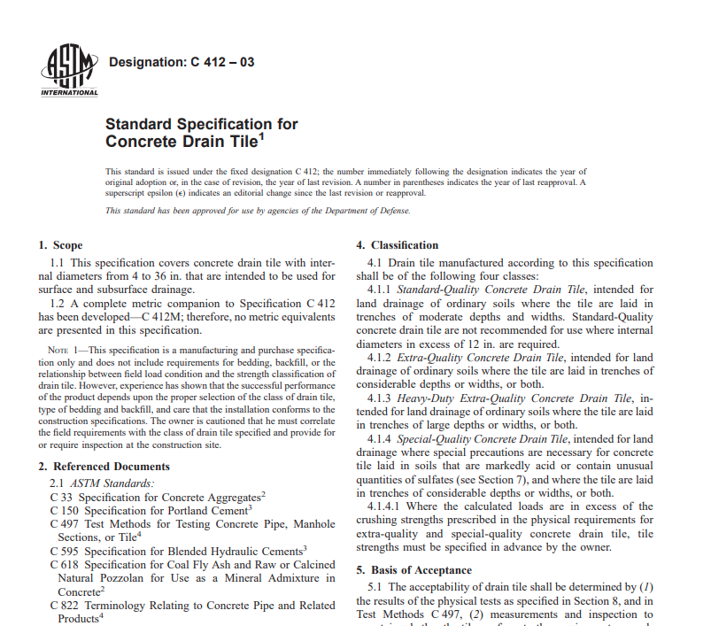 Astm C 412 – 03 pdf free download