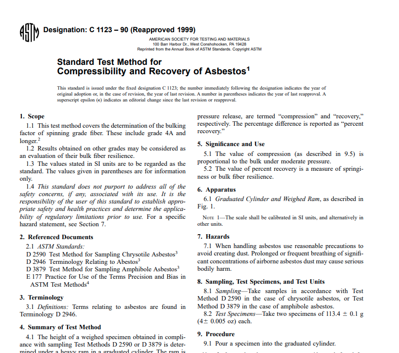 Astm C 1123 – 90 (Reapproved 1999) pdf free download