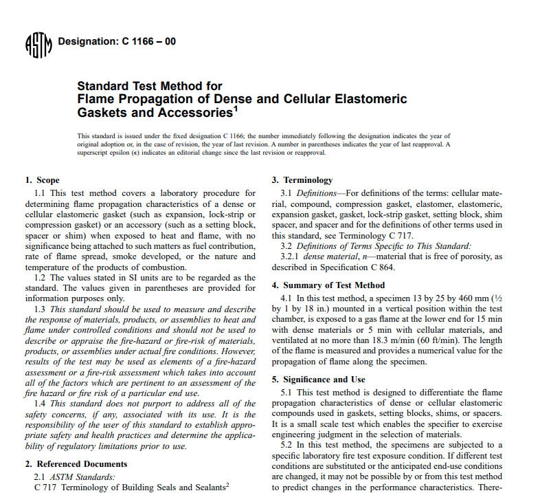 Astm C 1166 – 00 pdf free download