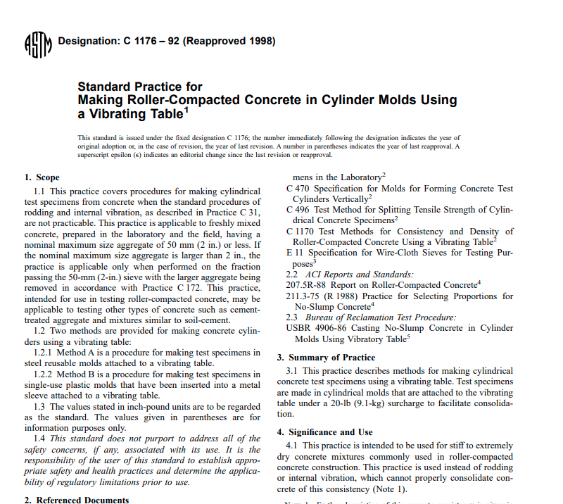 Astm C 1176 – 92 (Reapproved 1998) Pdf free download