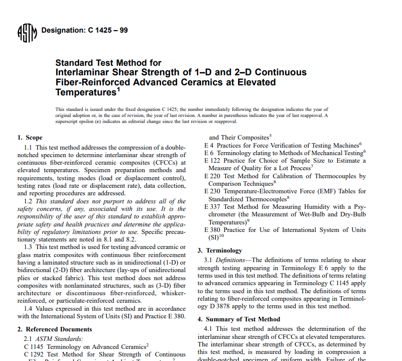 Astm C 1425 – 99 pdf free download