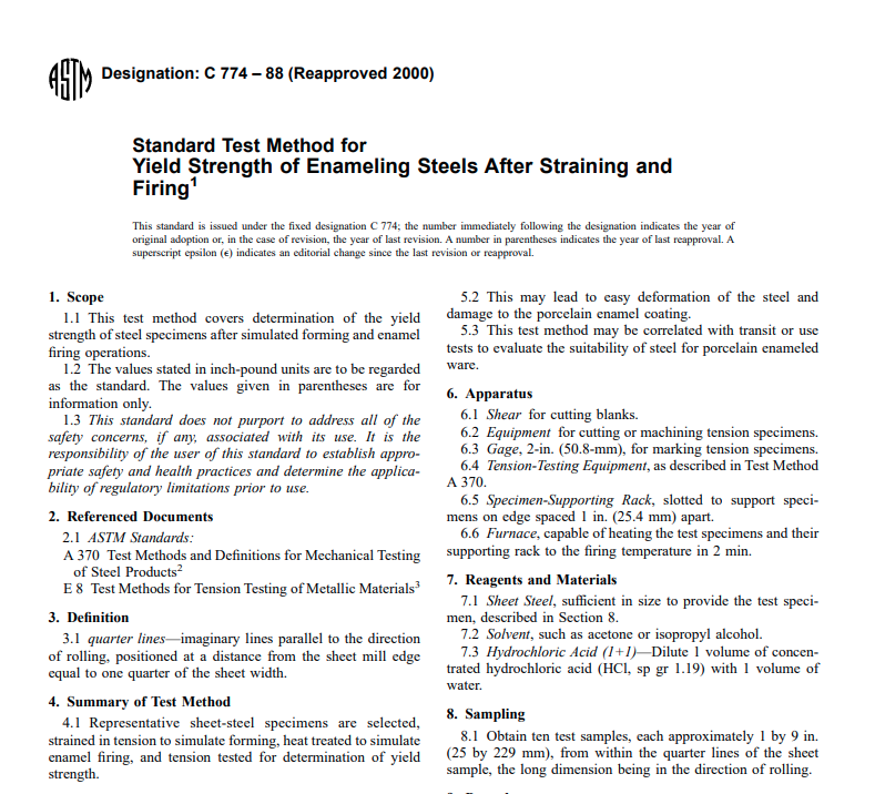 Astm C 774 – 88 (Reapproved 2000)  Pdf free download