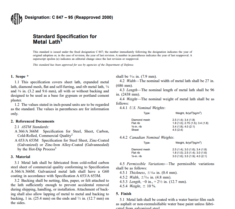 Astm C 847 – 95 (Reapproved 2000) Pdf free download