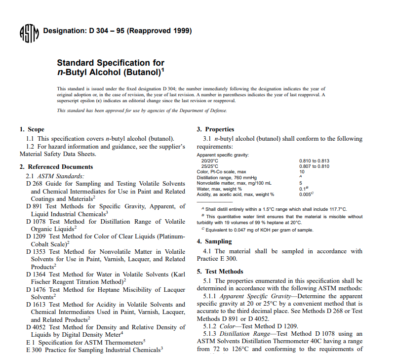Astm D 304 – 95 (Reapproved 1999) Pdf free download
