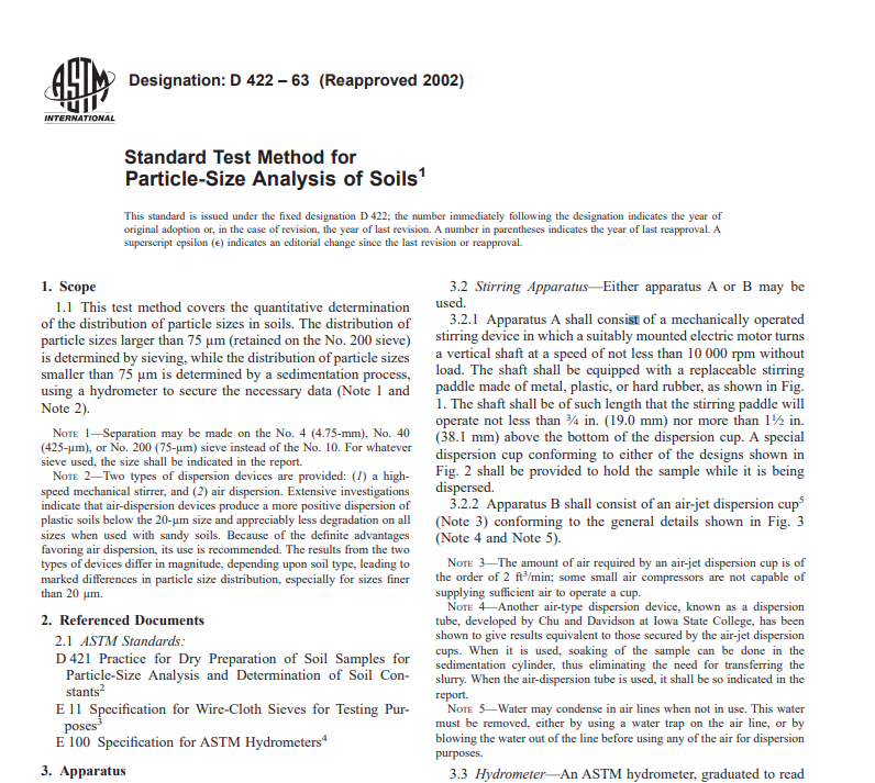 Astm D 422 – 63 (Reapproved 2002) Pdf free download