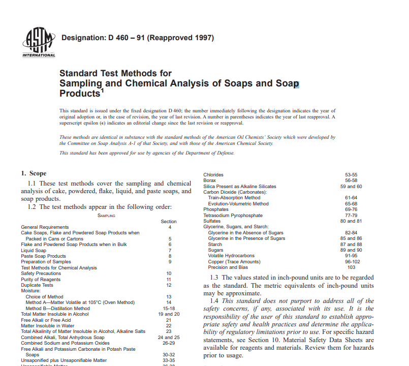 Astm D 460 – 91 (Reapproved 1997) Pdf free download