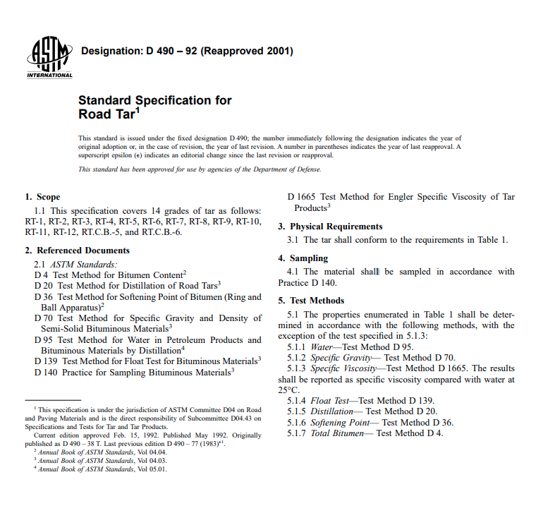 Astm D 490 – 92 (Reapproved 2001) Pdf free download