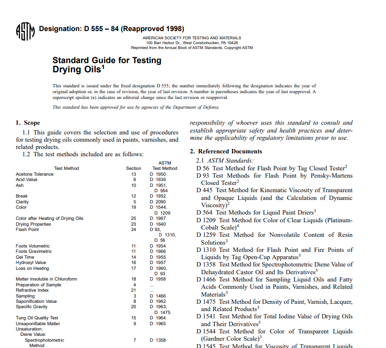 Astm D 555 – 84 (Reapproved 1998) Pdf free download
