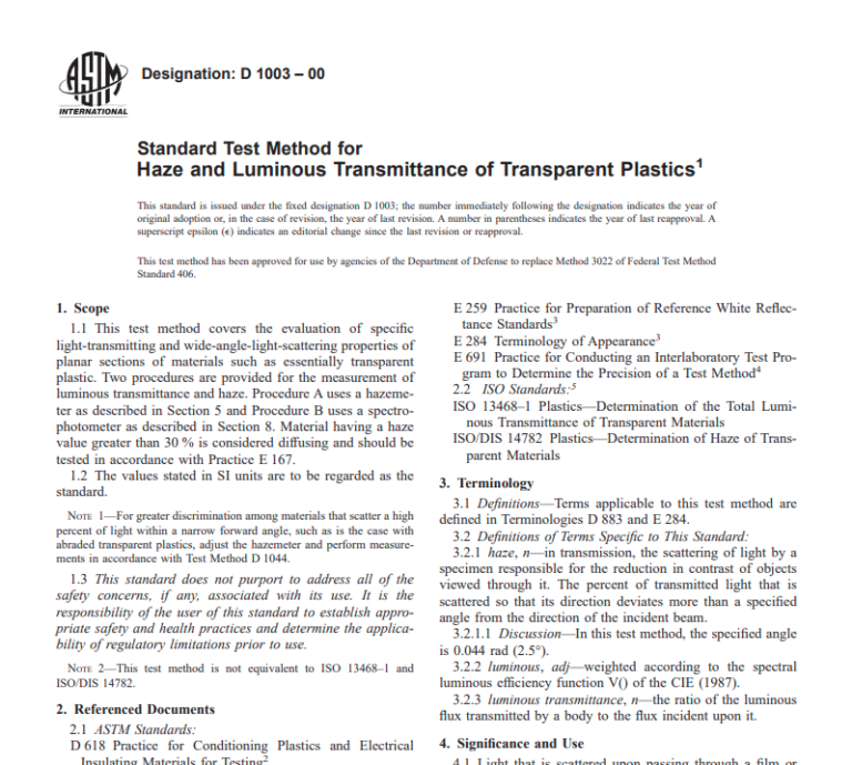 Astm D 1003 – 00 Pdf free download