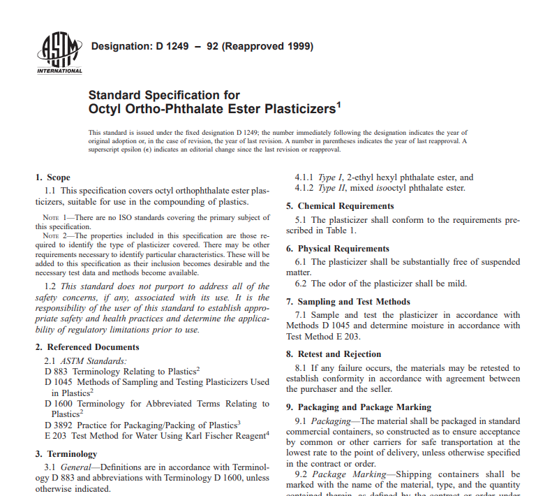 Astm D 1249 – 92 (Reapproved 1999) Pdf free download