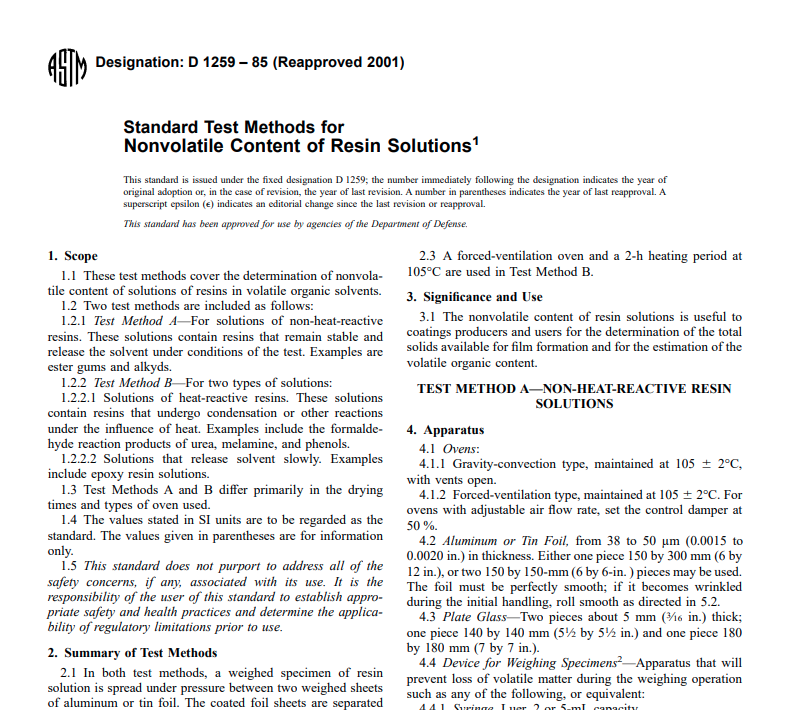 Astm D 1259 – 85 (Reapproved 2001) Pdf free download