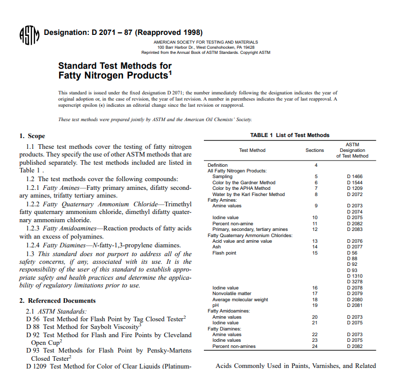 Astm D 2071 – 87 (Reapproved 1998) Pdf free download