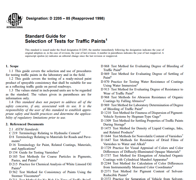 Astm D 2205 – 85 (Reapproved 1998) Pdf free download