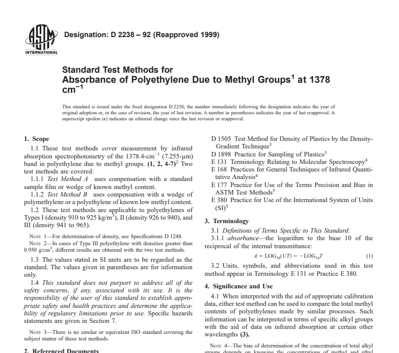 Astm D 2238 – 92 (Reapproved 1999) Pdf free download