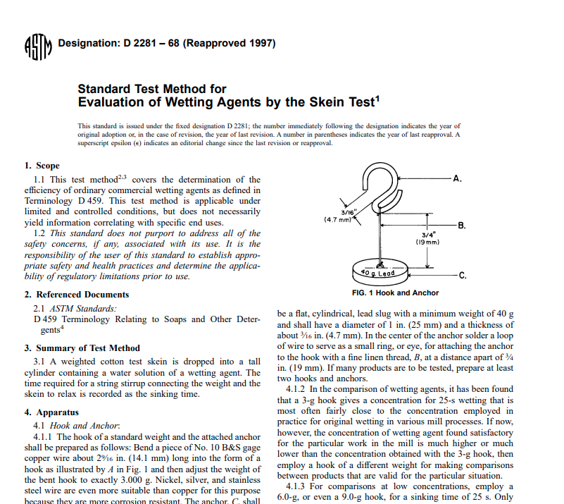 Astm D 2281 – 68 (Reapproved 1997) Pdf free download