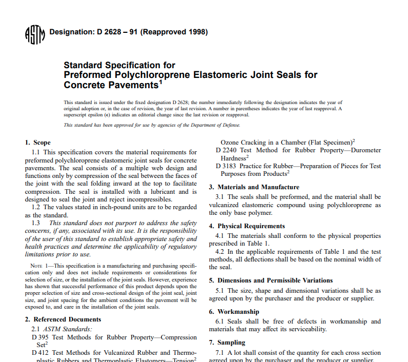 Astm D 2628 – 91 (Reapproved 1998) Pdf free download