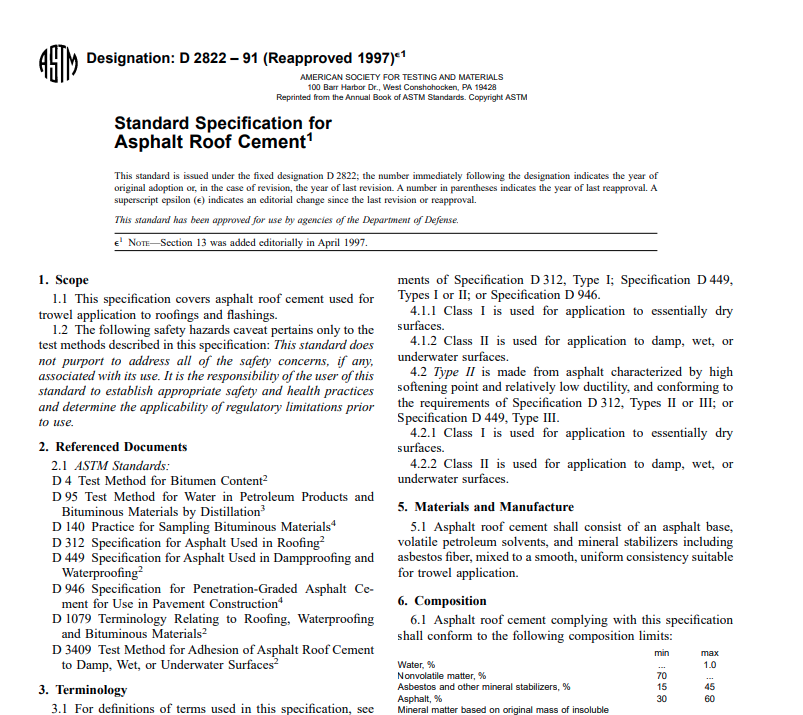 Astm D 2822 – 91 (Reapproved 1997)e1 Pdf free download