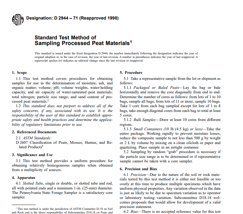 Astm D 2944 – 71 (Reapproved 1998) Pdf free download